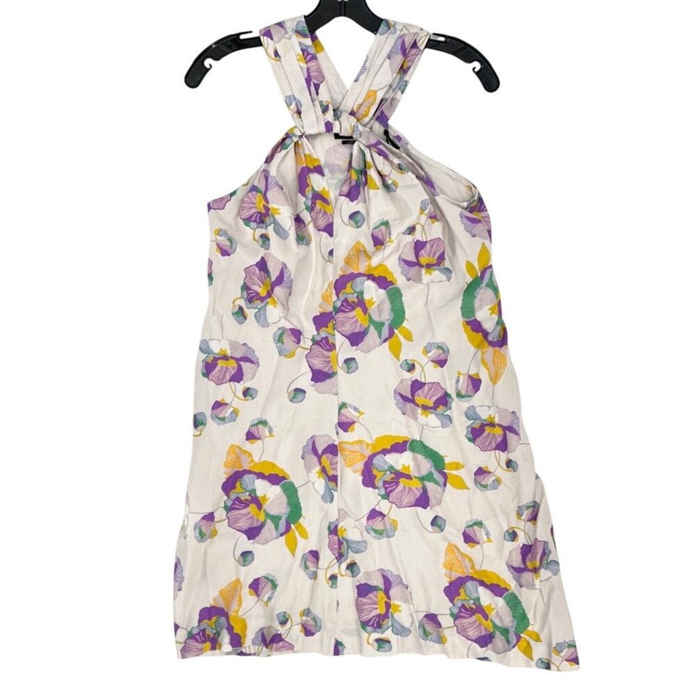 Isabel Marant 100% Silk Dress Suzyli Twist Front size FR 36 Light Floral - Picture 2 of 14